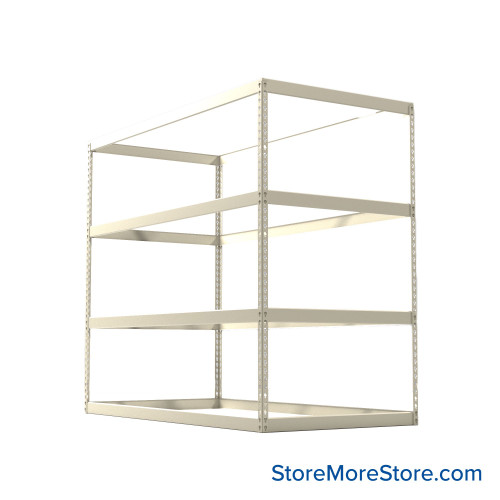 Bulk Storage Racks, 48" W x 18" D x 84" H, Angle Beam, No Decking